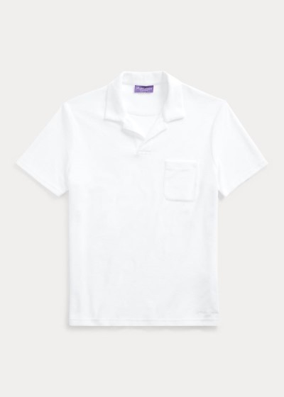 Polos Ralph Lauren Hombre Blancos - Custom Slim Fit Terry - CZFVH9745